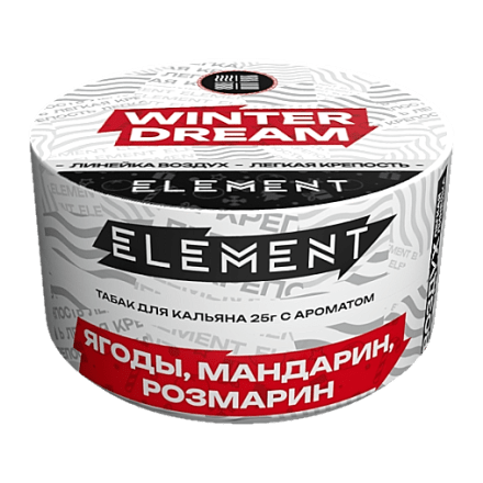 Табак Element Воздух - Winter Dream NEW (Ягоды, Мандарин, Розмарин, 25 грамм) купить в Санкт-Петербурге