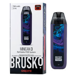 Электронная сигарета Brusko - Minican 3 (700 mAh, Тёмно-Фиолетовый Флюид)