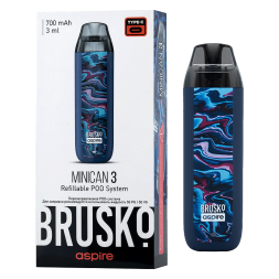 Электронная сигарета Brusko - Minican 3 (700 mAh, Тёмно-Синий Флюид)