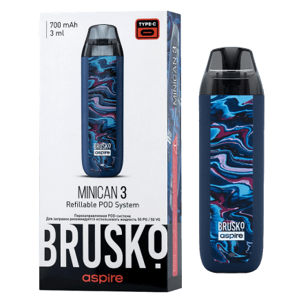 Электронная сигарета Brusko - Minican 3 (700 mAh, Тёмно-Синий Флюид) купить в Санкт-Петербурге