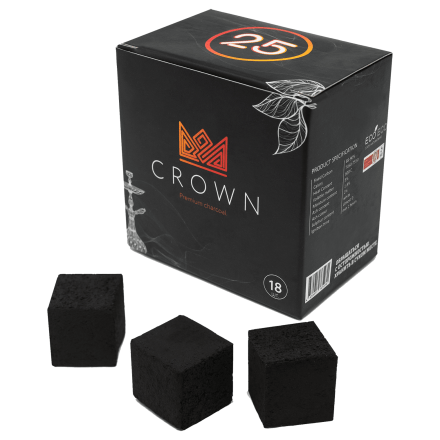 Уголь Crown (25 мм, 18 кубиков) купить в Санкт-Петербурге