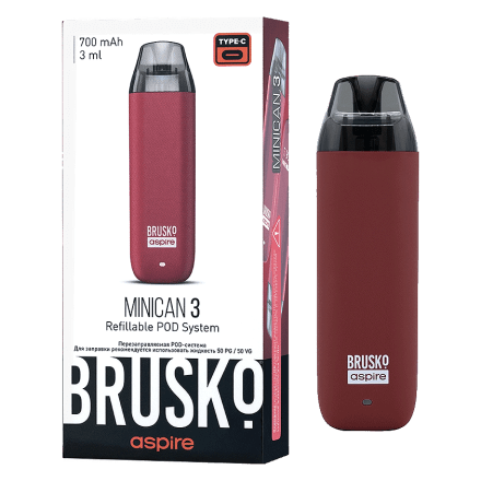 Электронная сигарета Brusko - Minican 3 (700 mAh, Тёмно-Красный) купить в Санкт-Петербурге