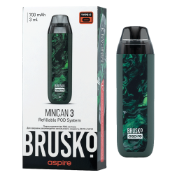 Электронная сигарета Brusko - Minican 3 (700 mAh, Тёмно-Зелёный Флюид)