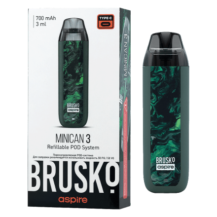 Электронная сигарета Brusko - Minican 3 (700 mAh, Тёмно-Зелёный Флюид) купить в Санкт-Петербурге