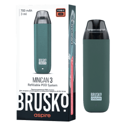 Электронная сигарета Brusko - Minican 3 (700 mAh, Тёмно-Зелёный)