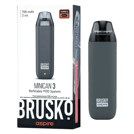 Электронная сигарета Brusko - Minican 3 (700 mAh, Серый) купить в Санкт-Петербурге