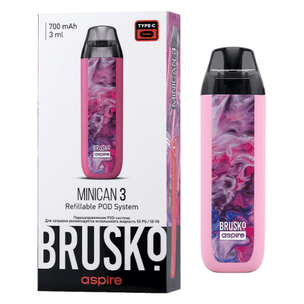 Электронная сигарета Brusko - Minican 3 (700 mAh, Розовый Флюид) купить в Санкт-Петербурге