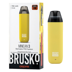 Электронная сигарета Brusko - Minican 3 (700 mAh, Жёлтый)