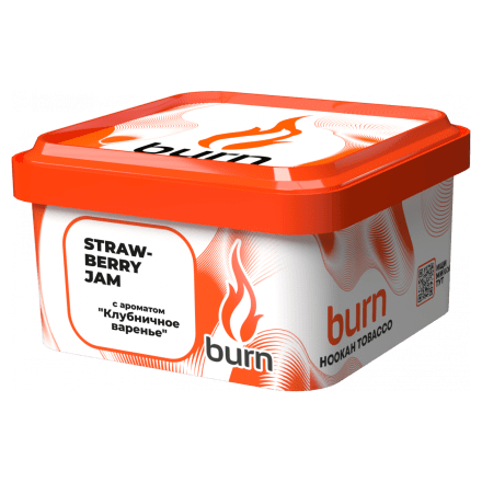 Табак Burn - Strawberry Jam (Клубничное Варенье, 200 грамм) купить в Санкт-Петербурге