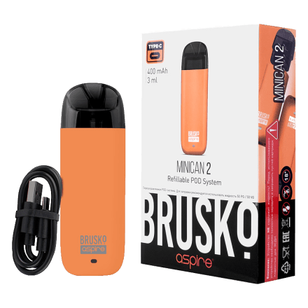 Электронная сигарета Brusko - Minican 2 (400 mAh, Оранжевый) купить в Санкт-Петербурге
