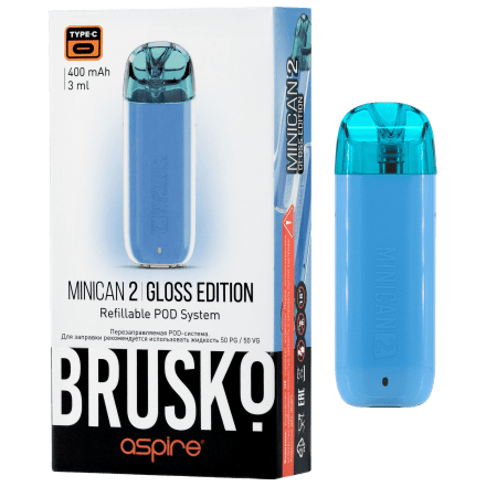Электронная сигарета Brusko - Minican 2 Gloss Edition (400 mAh, Небесно-Голубой) купить в Санкт-Петербурге