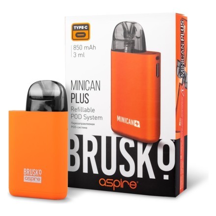 Электронная сигарета Brusko - Minican Plus (850 mAh, Оранжевый) купить в Санкт-Петербурге