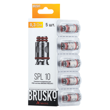Испарители для Brusko Feelin (SPL-10, 0.3 Ом, 5 шт.) купить в Санкт-Петербурге