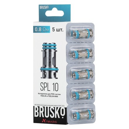 Испарители для Brusko Feelin (SPL-10, 0.8 Ом, 5 шт.) купить в Санкт-Петербурге