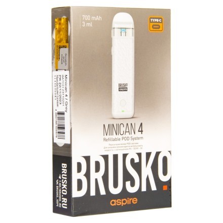 Электронная сигарета Brusko - Minican 4 (Белый) купить в Санкт-Петербурге