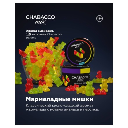 Смесь Chabacco MIX MEDIUM - Gummy Bears (Мармеладные Мишки, 200 грамм) купить в Санкт-Петербурге