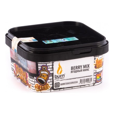 Табак Burn - Berry Mix (Ягодный Микс, 200 грамм) купить в Санкт-Петербурге