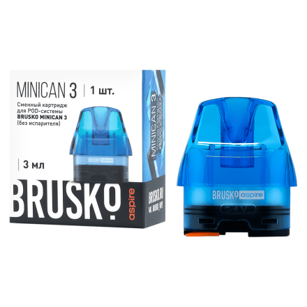 Сменный картридж Brusko - Minican 3 (без испарителя, 3 мл., Синий) купить в Санкт-Петербурге