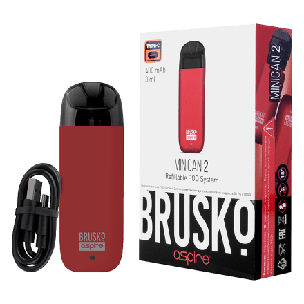Электронная сигарета Brusko - Minican 2 (400 mAh, Красный) купить в Санкт-Петербурге