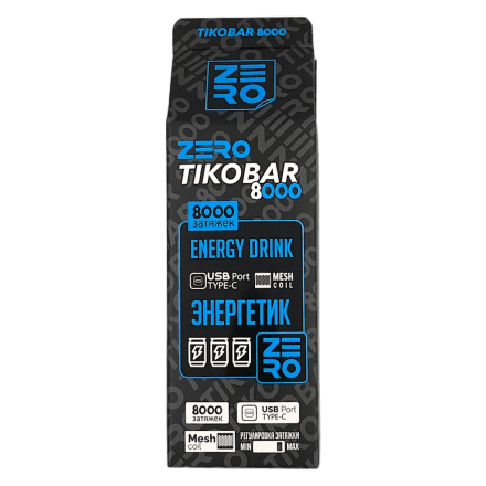 TIKOBAR Zero - Энергетик (Energy Drink, 8000 затяжек, без никотина) купить в Санкт-Петербурге