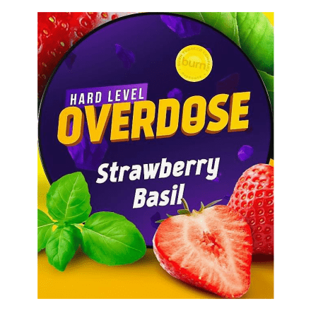 Табак Overdose - Strawberry Basil (Клубника-Базилик, 200 грамм) купить в Санкт-Петербурге