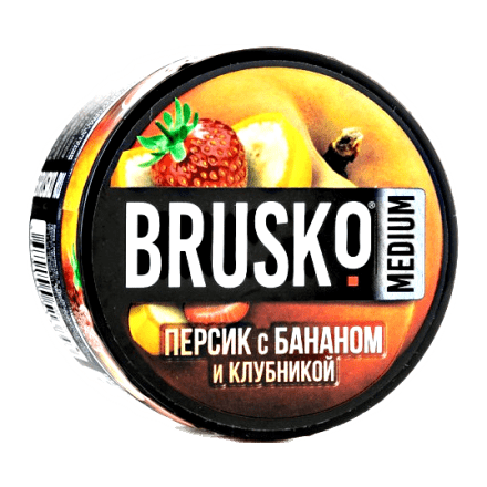 Смесь Brusko Medium - Персик с Бананом и Клубникой (250 грамм) купить в Санкт-Петербурге