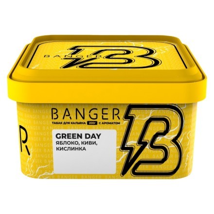Табак Banger - Green Day (Яблоко, Киви, Кислинка, 200 грамм) купить в Санкт-Петербурге