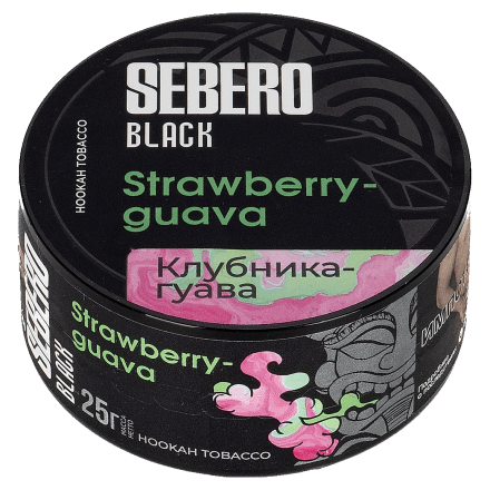 Табак Sebero Black - Strawberry Guava (Клубника и Гуава, 25 грамм) купить в Санкт-Петербурге