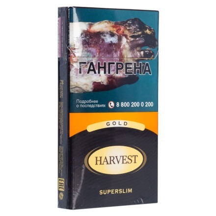 Сигареты Harvest - Gold Superslims (блок 10 пачек) купить в Санкт-Петербурге