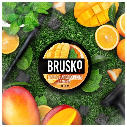 Смесь Brusko Medium - Манго с Апельсином и Мятой (50 грамм) купить в Санкт-Петербурге