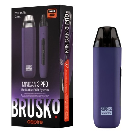 Электронная сигарета Brusko - Minican 3 PRO (900 mAh, Фиолетовый) купить в Санкт-Петербурге