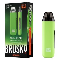 Электронная сигарета Brusko - Minican 3 PRO (900 mAh, Светло-Зелёный)